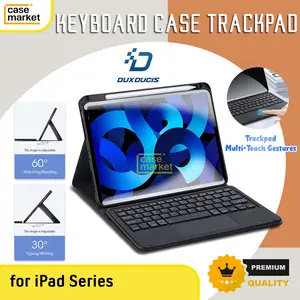 PELINDUNG / COVER for iPad Air 4 / 5 M1 10.9 inch Keyboard Case Trackpad Dux Ducis Casing with Pencil Holder Stand Cover Kibord Touchpad Bluetooth Full Cover