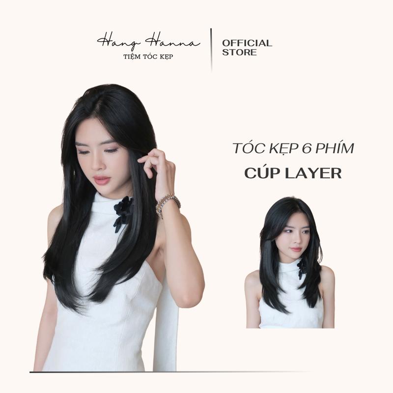 Premium | Tóc Kẹp 6 Phím Cúp Layer - Tóc giả Hằng Hanna