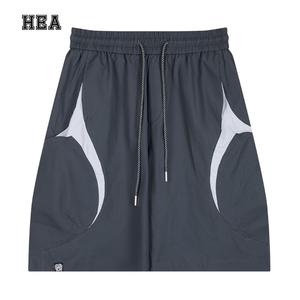 กางเกงขาสั้นลำลอง HEA Unisex พลัสไซส์พอดี สไตล์สตรีท ชุดฤดูร้อน พอร์ตลำลอง ขายดีที่สุด สั้นและหลวม มาใหม่ เหมาะสำหรับกีฬา