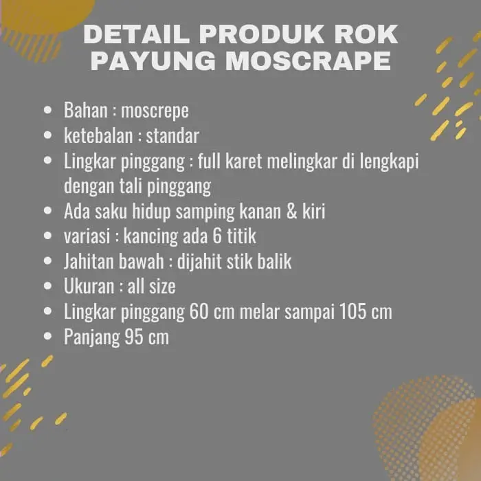 ROK PAYUNG PANJANG JUMBO WANITA REMAJA DEWASA POLOS HITAM ABU NAVY ARMY MILO LAVENDER bahan moscrape grade A hijau kancing Karet Melar Standar High Bawahan Nyaman Variasi 2