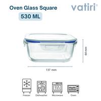 Gambar Vatiri Oven Glass Wadah Makan Microwave 530ml Square - Tempat Makan Kaca Serbaguna PS530YG dari VATIRI HOME STORE Kota Administrasi Jakarta Pusat 3 Tokopedia