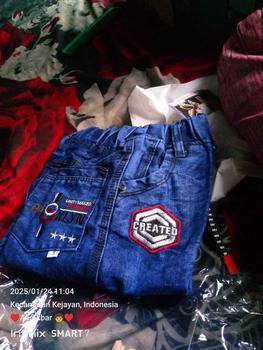 Product Review of Celana Jeans Anak-Anak Cowok Pendek Wonderfull WF Import Snow Blue - Grosir Murah from R**s 0