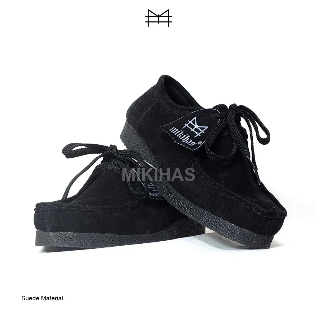 Sepatu Pria Kasual Mikihas Rhetops Sneakers Kulit Suede Ringan Chungky - Shoes, Casual boots suede sol Karet Rubber Ringan combat boots