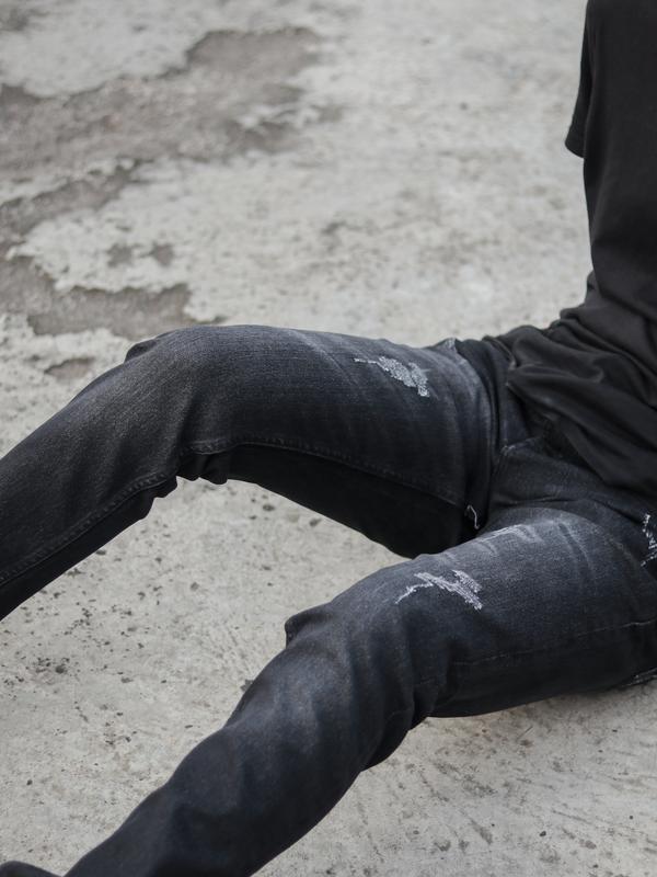 Ferskillend Celana jeans panjang pria sobek Tiger Claw CMJEE 01 streach jeans skinny Black Tiger Claw Denim Hitam sobekpria Nyaman Ripped Slimfit Melar Stretch 6