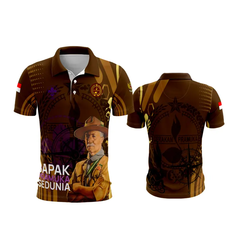 Baju Pramuka Kaos Berkerah Wanita Baju Jersey Pramuka Pembina Fullprint Baju Pramuka Baju Guru Pramuka Atasan Polo 4