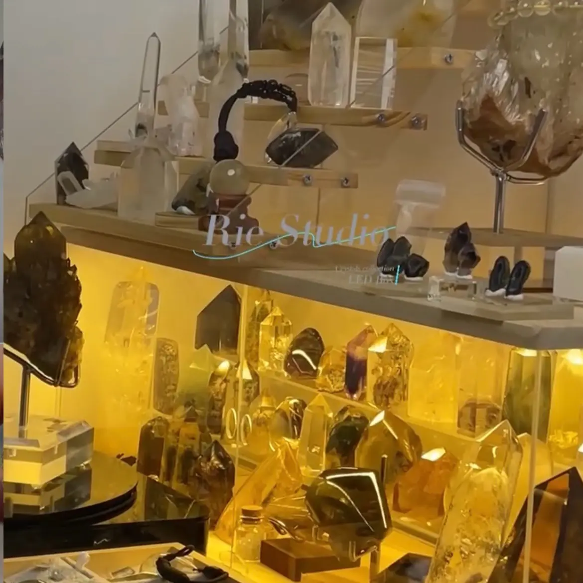 Box akrilik pajangan kristal miniatur