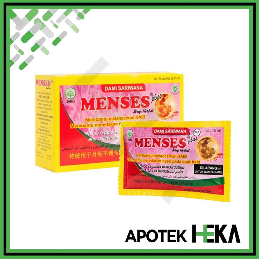 Menses Cair 15 ml Box isi 5 Sachet - Melancarkan Meredakan Nyeri Haid [JAKSEL]