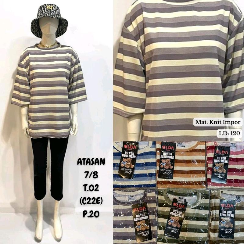 FF//Atasan Wanita Knit Salur 0