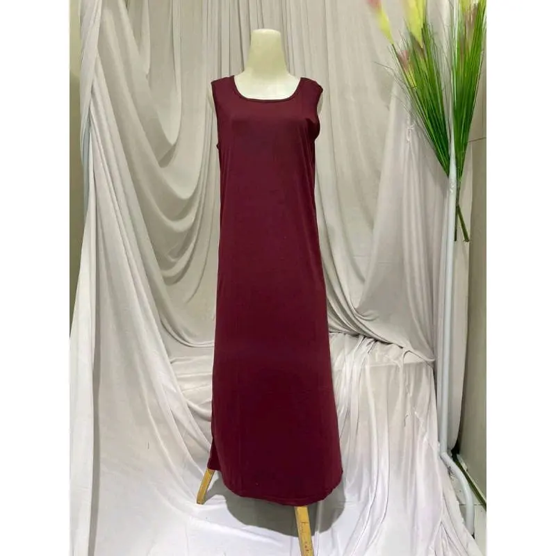 Inner Gamis Lengan Buntung Bahan Spandek Jersey Polos Manset Gamis Spandek Jersey Lengan Buntung Baju Panjang Hitam 4