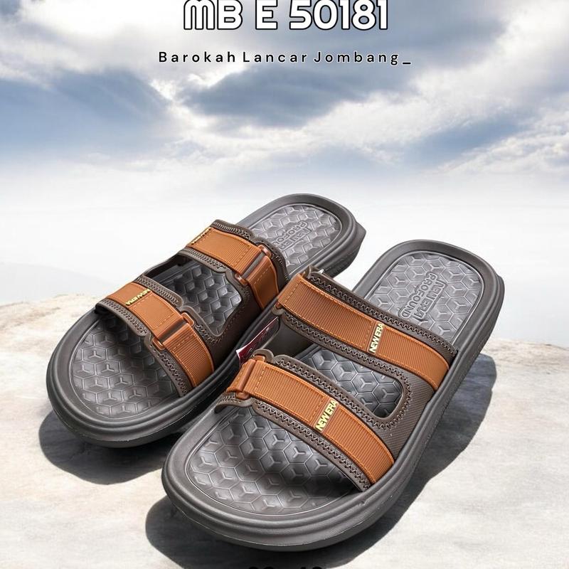 SANDAL SLOP KARET PRIA NEW ERA MB E 50181 ORIGINAL BY NEW ERA 39-42 Sendal  Selop 50181_COKLAT 43