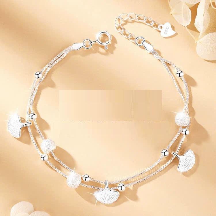  Lắc Tay 2 Lớp Lá Bạch Quả Xinh Xắn 041 Vòng Tay Thời Trang Sang Trọng Cho Phái Đẹp 