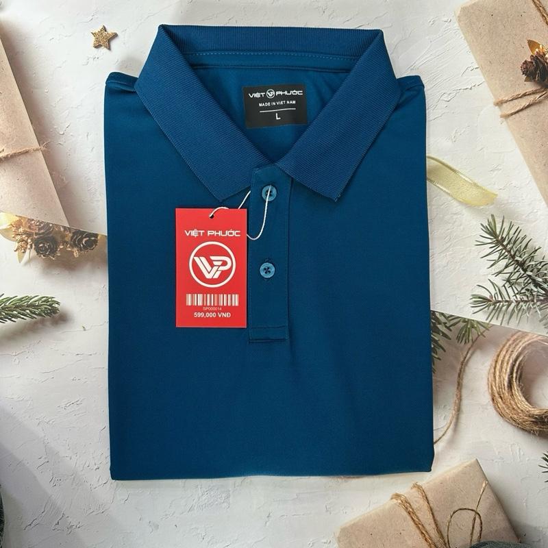[ DEAL MỞ BÁN THUN VIỆT PHƯỚC ] Áo Thun Nam Polo  Màu trơn phối sọc ngang  ko túi sang trọng ( sp ko phải  Viettien ạ )