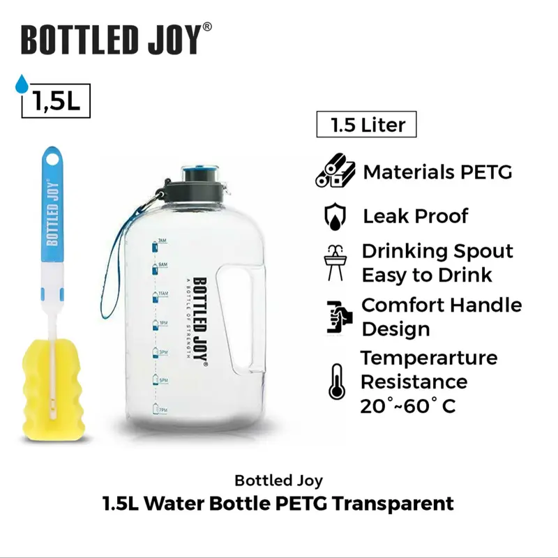 Bottled Joy 1.5 L Water Bottle Botol Minum BPA Free 0