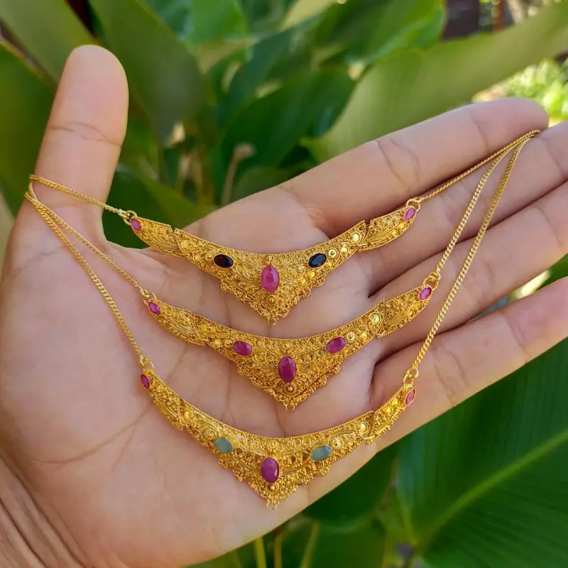 Kalung Minang Kipas Bun Bali Lapis Emas 4