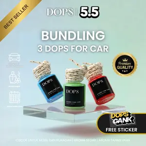 Bundling 3 pcs DOPS For Car – Parfum Mobil Gantung Mewah Non Alcohol | Wangi Premium Tahan Lama | FREE STICKER