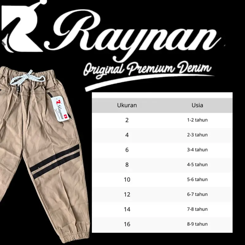 Paket Hemat isi 3pcs Celana Chino Panjang Jogger Anak 1-10tahun bahan catton twill sreach premium Katun Cotton Toddler 8