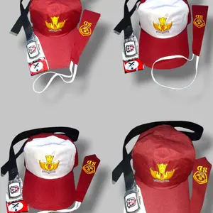 paket lengkap TOPI DASI dan SABUK SEKOLAH SD MERAH PUTIH COWOK CEWEK full bordir