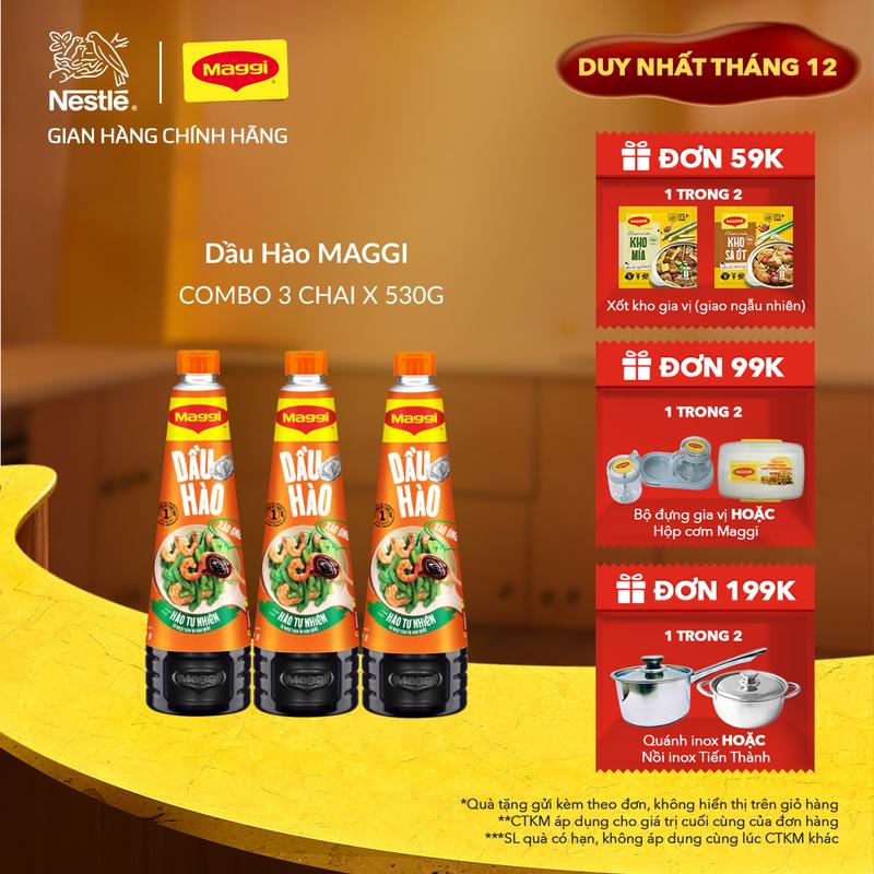 Nestlé VN Combo 3 Dầu hào MAGGI Chai 530g - ST