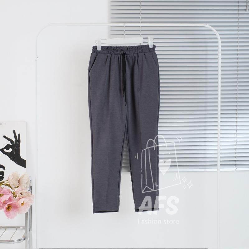 Product Introduction of Baggy Pants Oro Wanita Bahan Katun Paraguay Lembut Nyaman Panjang Melar Casual kulot stripe Celana wanita ootd  celana Kain 8