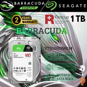 Seagate Barracuda 1TB ST1000DM014 3.5" SATA Hard Disk 7200 RPM Garansi 2 Tahun MFI Indonesia