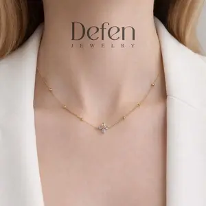 Defen Jewelry - Kalung Bunga Kristal | Gelang Bunga Minimalis | Anting Elegan & Timeless | Aksesoris Wanita Elegan Joana 686