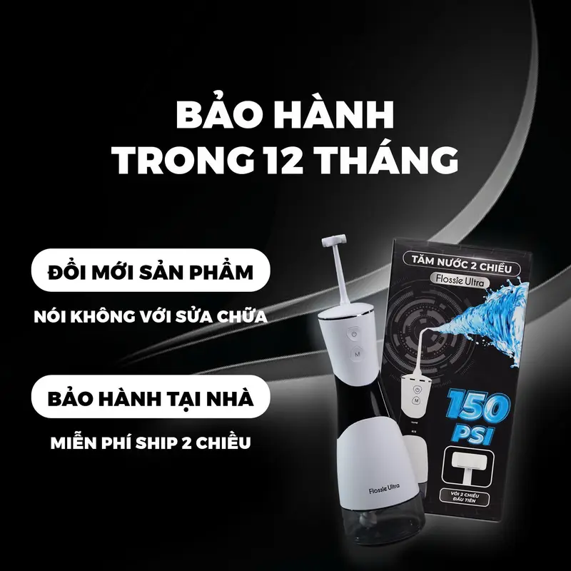 [ĐỘC QUYỀN HUỲNH TOÀN] Flossie Ultra - Máy tăm nước 2 chiều phiên bản mới - 6 Cải tiến vượt trội - Tối đa hoá trải nghiệm làm sạch răng miệng #TNFUL 7