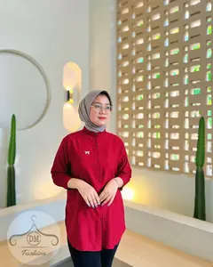 Kemeja Wanita Rayon Twill lengan 3/4 Blouse wanita lengan 3/4 Kain Lembut Nyaman Kemeja Wanita Rayon Twill lengan 3/4 Blouse wanita lengan 3/4 Kain Lembut Nyaman
