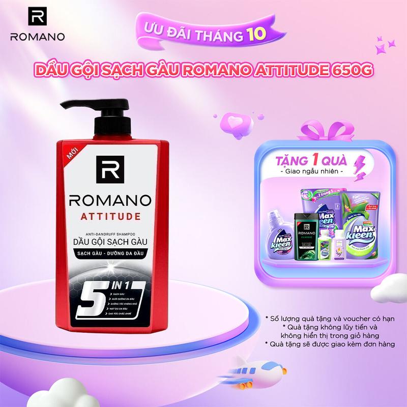 Dầu gội sạch gàu Romano Attitude 650G