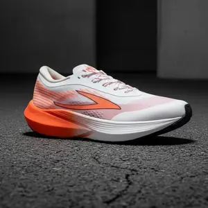 Zevma Rausta Speed .1 White Orange - Sepatu Olahraga Running Lari Pria Wanita Sneakers Kasual Senam