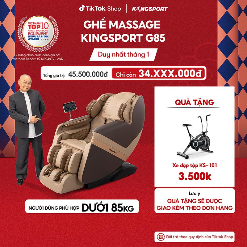  CHỈ GIAO MIỀN BẮC  Ghế massage toàn thân cao cấp KINGSPORT G85 hệ thống nhiệt hồng ngoại điều khiển bằng giọng nói hiện đại 