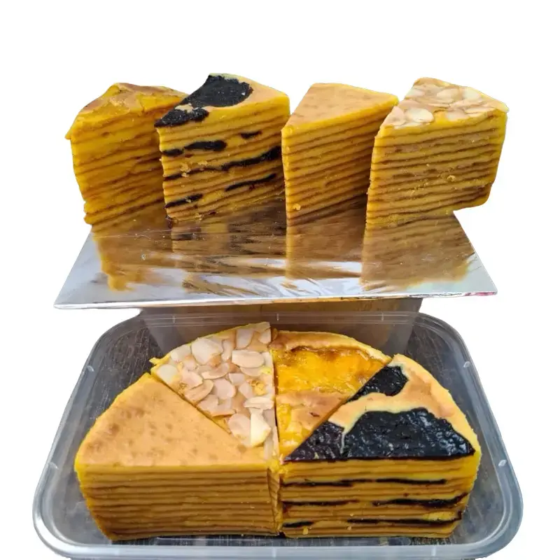 Kue lapis legit empat sultan ukuran 1/2 loyang bulat (8x16cm) rasa premium, almond, cempedak, prunes gluten free Makanan