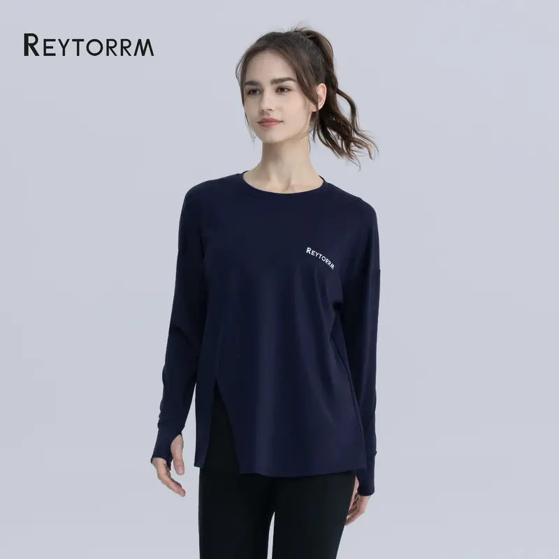 Reytorrm Baju Atau Atasan Olahraga Wanita Lengan Panjang Kaos Long Sleeve T-Shirt Yoga oversize Sport. (CX009) 8