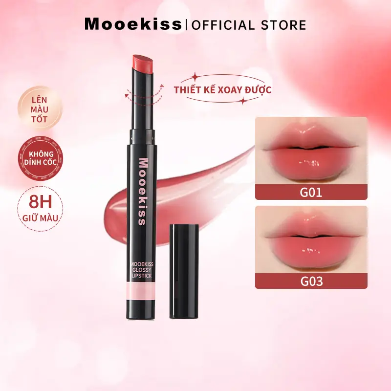 [MỚI] Son Thạch Mooekiss Thêm Tinh Chất Dipeptide Kép Dưỡng Ẩm Giảm Khô Lộ Vân Môi Lên Màu Tự Nhiên Chỉ Trôi Dưỡng Không Trôi Màu Phù Hợp Cho Học Sinh Sinh Viên Và Người Đi Làm 2.2g 1