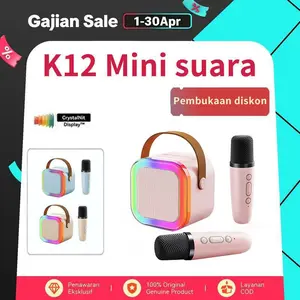 「DayaHidup」K12 Bluetooth Mini Speaker Karaoke Speaker Portable with MIC Bluetooth MP3 Player Bass Wireless Karaoke sound rumahan kecil