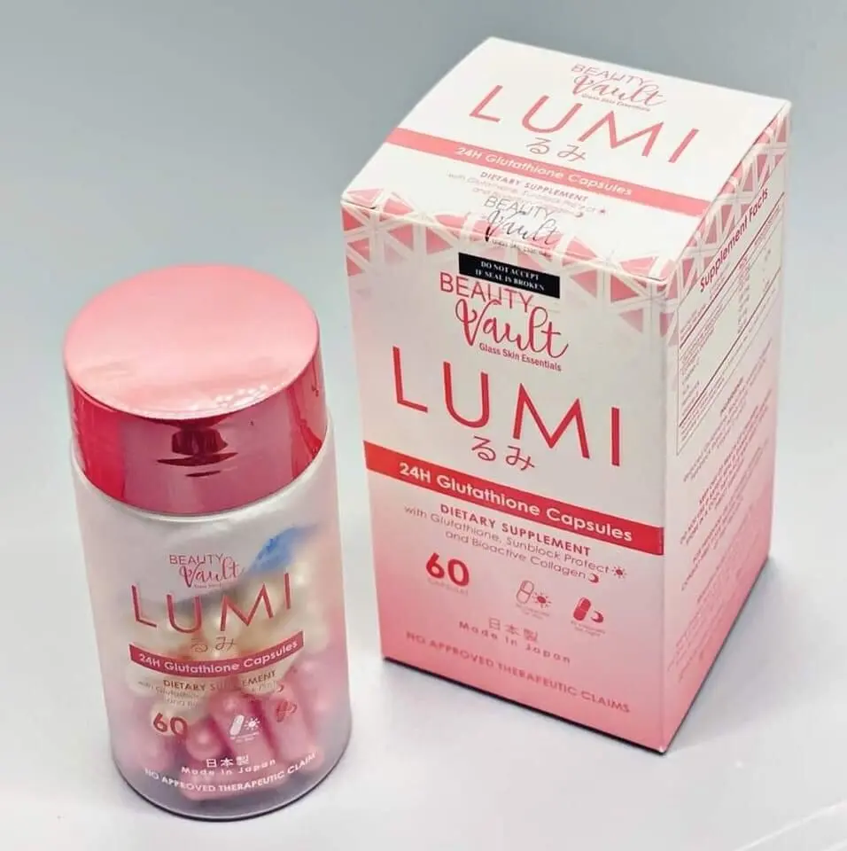 Beauty Vault LUMI 24H Glutathione Capsules 60 Count for Skin Health &  Vitality Daily Dietary Supplement Edible Healthcare Fitness