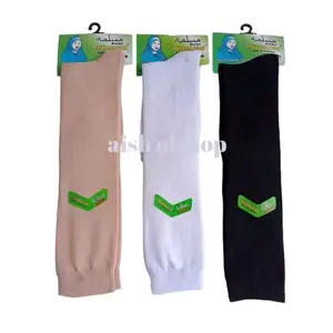 KAOS KAKI PANJANG SELUTUT-KAOS KAKI MUSLIMAH-KAOS KAKI WANITA SELUTUT WARNA POLOS Hitam Cream putih Pendek Dewasa