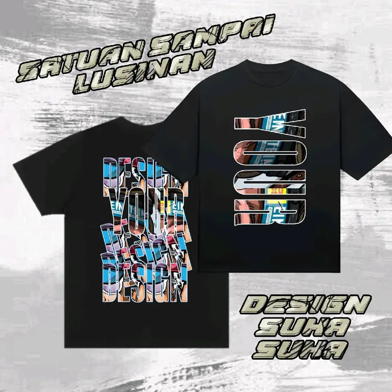 KAOS SABLON CUSTOM bahan cotton combed 30s sablon DTF Tshirt 2