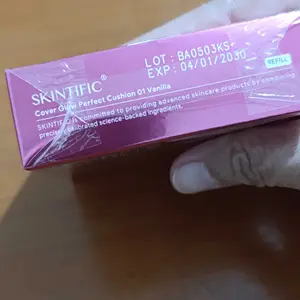 【New Special Edition】SKINTIFIC Cover Glow Perfect Cushion 11ml | Poreless Full Coverage Foundation BB CC Cushion | Oil Control, Waterproof, Sweatproof, Flawless Makeup Bedak Padat untuk Kulit Berminyak & Kering Wajah