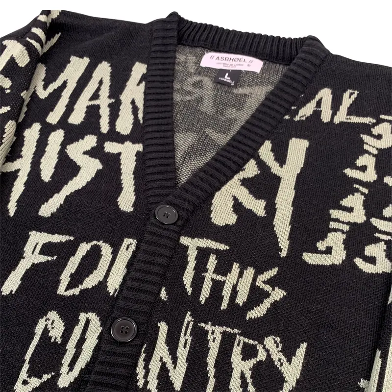 Asbhoel Cross-Out Knit Cardigan 3