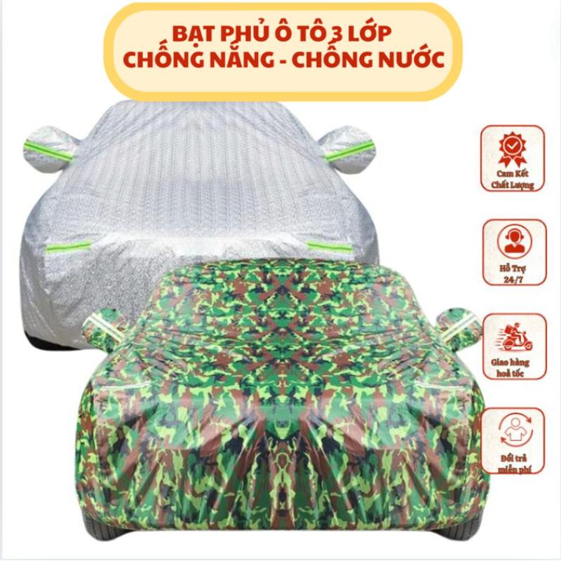 Bạt Phủ Ô Tô Các Loại Rằn Ri Dù Tráng Nhôm Dày Dặn Chống Nắng Chống Mưa Chống Bụi Dành Cho Mọi Loại Xe Từ 4-7 Chỗ Và Bán Tải bat phuoto bạt phủ xe ô tô 5 chỗ tấm che nắng kính lái ô tô bạt che kính lái ô tô
