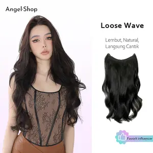 Loose Wave Hairclip Rambut Sambungan – Rambut Palsu Wanita Natural 50–60cm / 20–24 Inch | Hair Clip Panjang Bergelombang