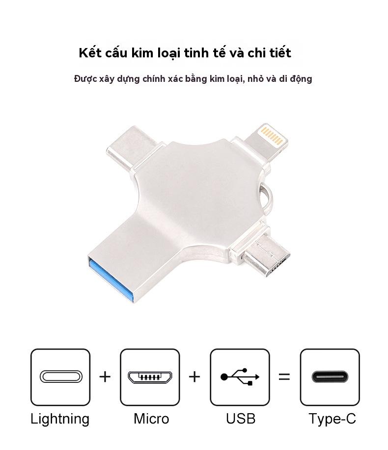 Product Introduction of Ổ đĩa Lung Linh dành  thiết bị Android 4 trong 1, Ổ đĩa  OTG, Ổ đĩa ngón tay cái, Ổ đĩa Type-C, Ổ cứng ngoài, Thích hợp  máy tính bảng, Android và điện thoại thông minh, Tương thích với máy tính di động    sd  card sd  card otg  type  c bộ   trữ  win 53