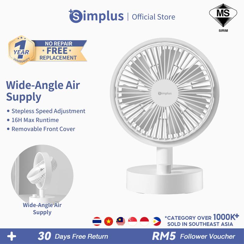 Simplus Handheld Mini Fan Simplus Kipas Angin Meja Murah Portable Desktop Mini Fan Wide-Angle ...