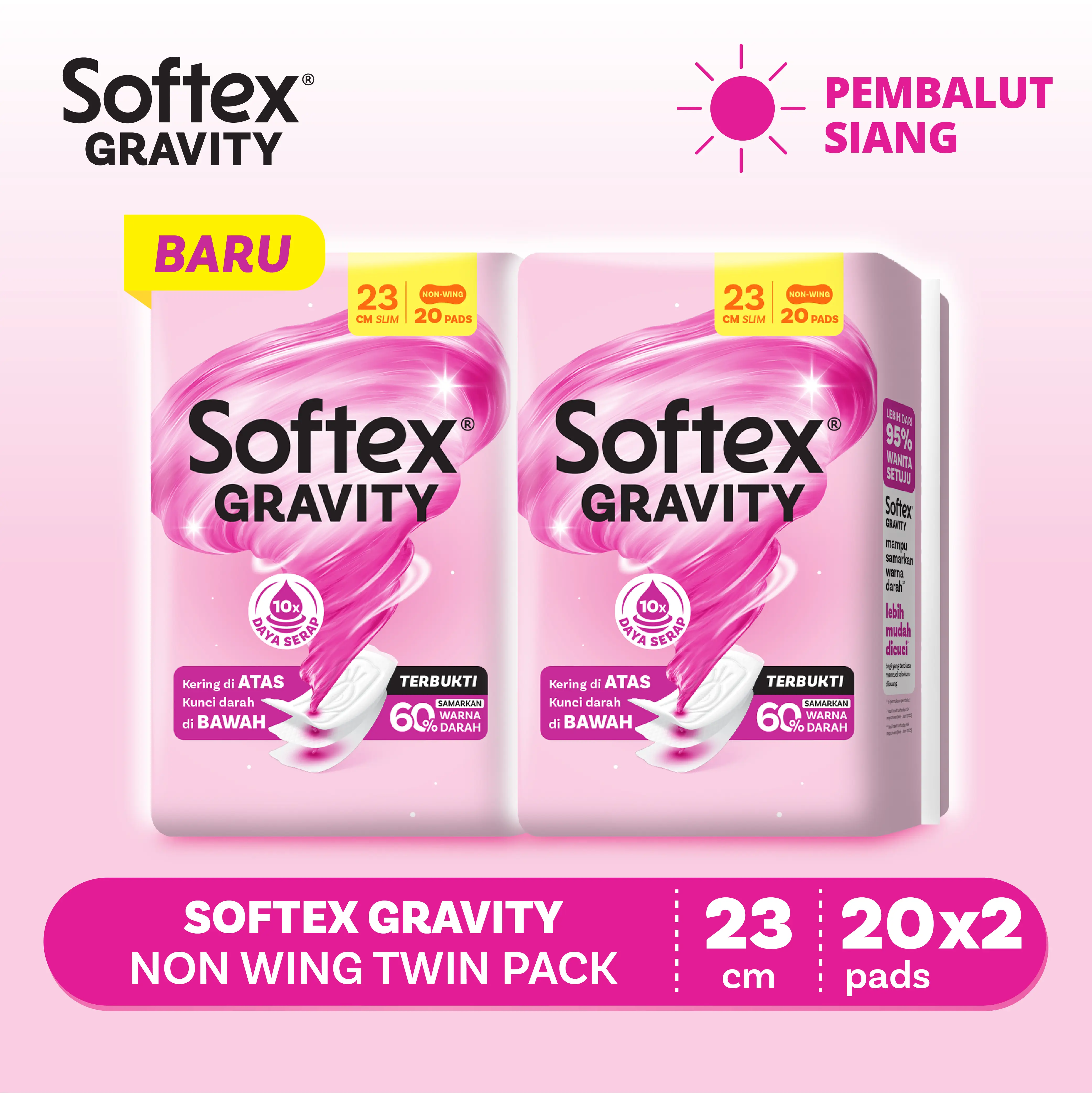 [2 BALL] Softex Gravity Non Wing 23cm 20pcs