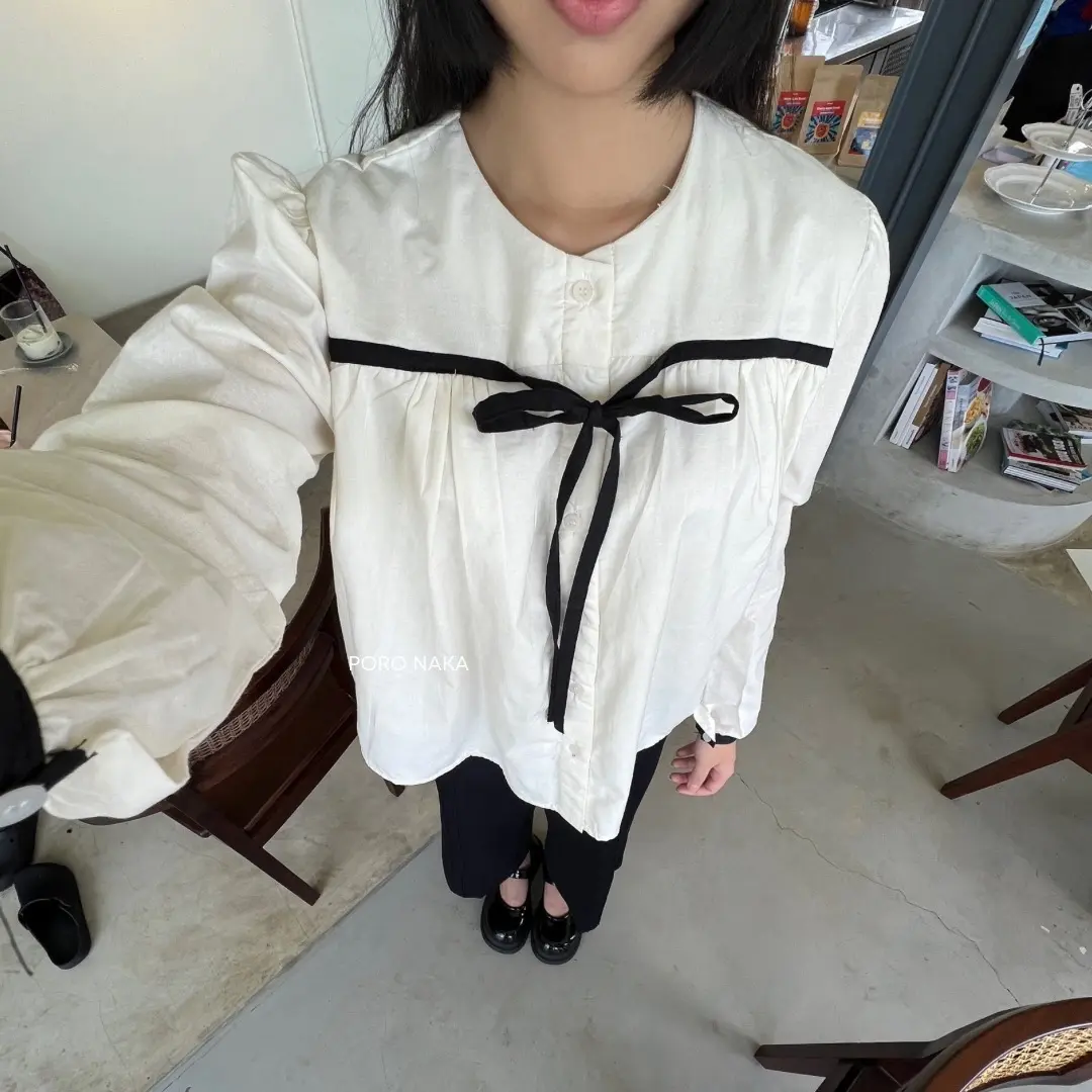 PORO NAKA - YUMI Blouse | Atasan Blus Wanita, Baju Lengan Panjang, Longsleeve Hijab Outfit