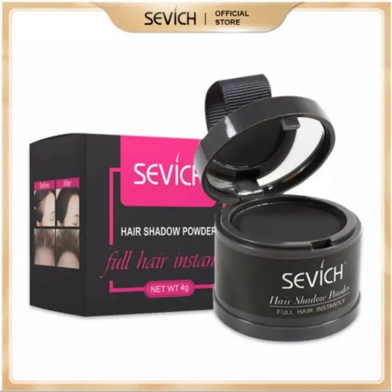 Sevich Hair Shadow Penutup Uban Pria Wanita Original - Black - Jepit