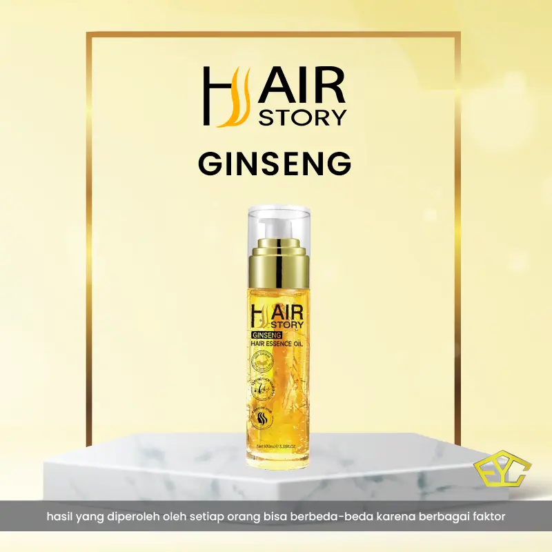 FYC - Hair Story - Ginseng Hair Essence Oil - Perawatan Rambut Rontok  Dan Pertumbuhan Rambut