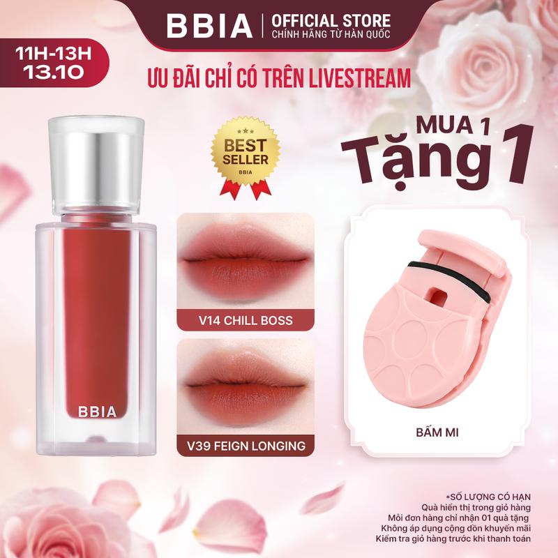 [Live inhouse] Son kem nhung thuần chay, nhẹ môi BBIA Last Velvet Tint V Edition 5g