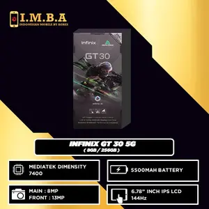 INFINIX GT 30 5G ( 8GB/256GB ) GARANSI RESMI |  MEDIATEK DIMENSITY 8350 | 6.78 INCH 144HZ AMOLED | 5500 MAH BATTERY + 67W FAST CHARGING
