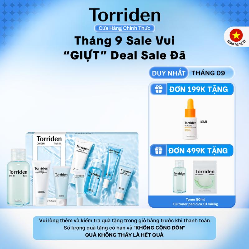 Bộ Kit Dùng Thử Dive In Hỗ Trợ Dưỡng Ẩm Chứa Hyaluronic Acid Gồm Sữa Rửa Mặt 3